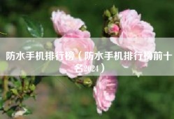 防水手机排行榜（防水手机排行榜前十名2024）