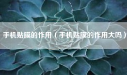 手机贴膜的作用（手机贴膜的作用大吗）