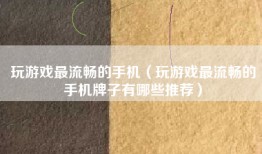 玩游戏最流畅的手机（玩游戏最流畅的手机牌子有哪些推荐）