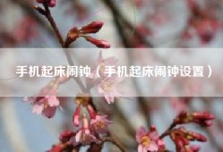 手机起床闹钟（手机起床闹钟设置）