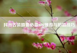 抖音古装摄影必备APP推荐与拍摄技巧