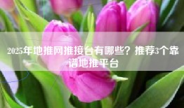 2025年地推网推接台有哪些？推荐3个靠谱地推平台