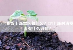CPI指数上涨意味着什么？CPI上涨对消费者有什么影响？