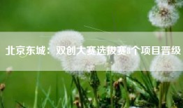 北京东城：双创大赛选拔赛8个项目晋级
