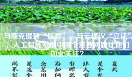 马斯克提到“监管”，马云提议“立法”，人工智能发展中哪个重要问题让他们如此关注？